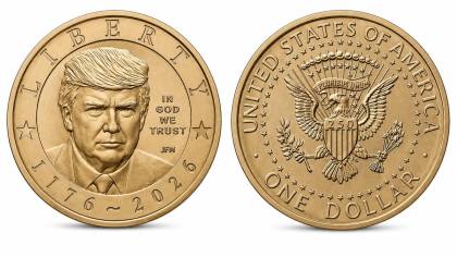 Koin US$ 1 Bergambar Donald Trump Terbit, Ini Penampakannya