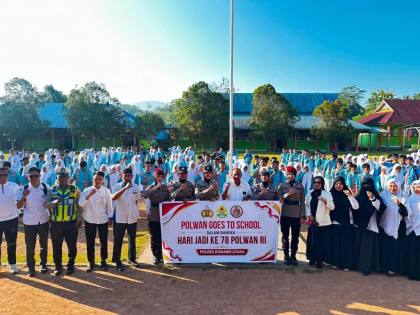 Polwan Polres Konut Edukasi Pelajar Cegah Bullying dan Pelanggaran Lalu Lintas | LPP RRI