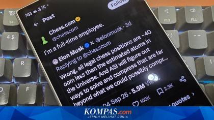 Elon Musk Ribut Lagi dengan Chess.com, Sebut Anak Magang Random