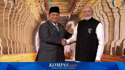 Momen Prabowo Hadiri KTT Ke-18 BRICS, Berjabat Tangan dengan PM India