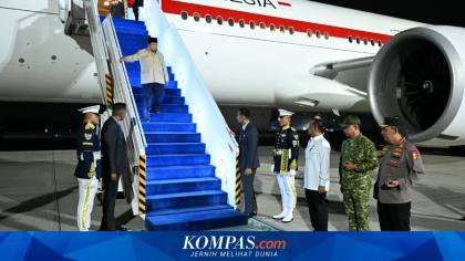 Prabowo Tiba di Indonesia Setelah Lawatan ke Rusia