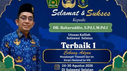 Dosen UIN Alauddin Juara 1 Adzan MTQ KORPRI Nasional 2026