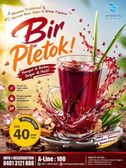 Hotel Zenith Kendari Hadirkan Bir Pletok, Minuman Tradisional dengan Cita Rasa Nusantara