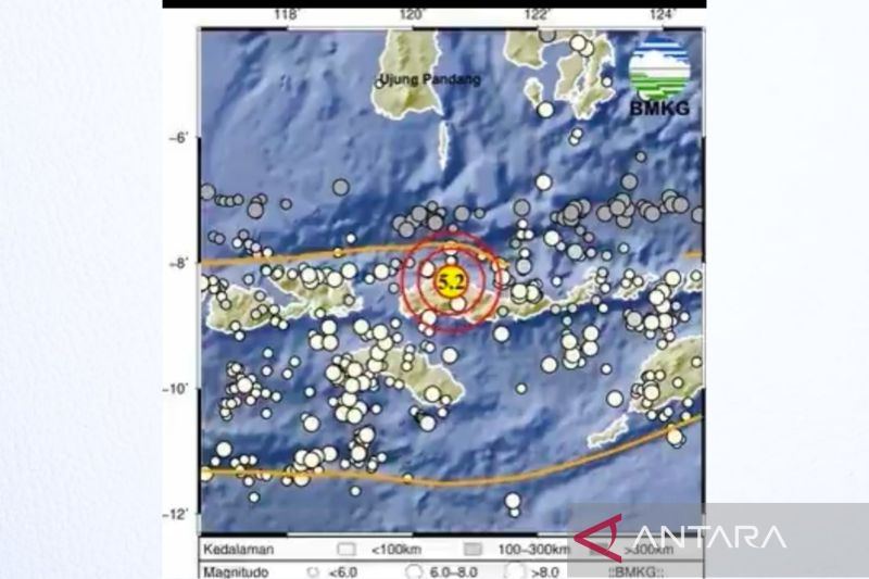 Gempa magnitudo 5,2 guncang Manggarai NTT tak berpotensi tsunami