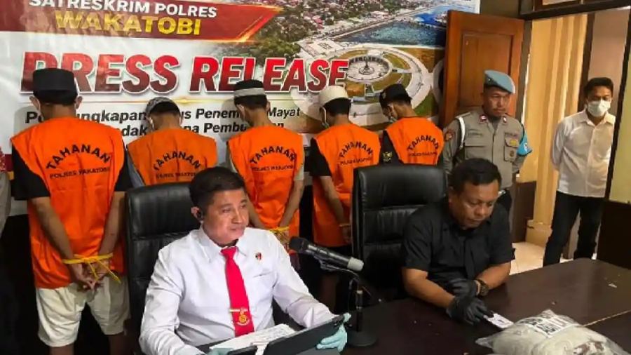3 Tersangka dan 2 Anak di Bawah Umur Dalam Rentetan Kasus Pembunuhan di Wakatobi Sulawesi Tenggara