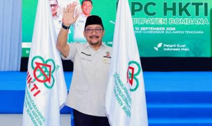 Bupati Burhanuddin Nahkodai HKTI Bombana, Dorong Petani Naik Kelas