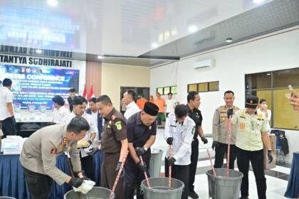 Polres Bengkalis Riau musnahkan narkotika senilai Rp80 miliar
