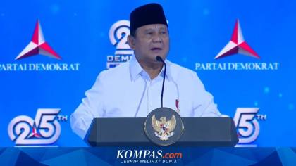 Prabowo Ungkit Pidato AHY: Terima Kasih Atas Kritik dan Koreksinya