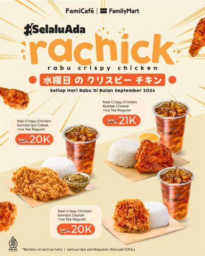 Paket Nasi Crispy Chicken Diskon Rp 6.000, Promo Tiap Rabu di FamilyMart September 2026