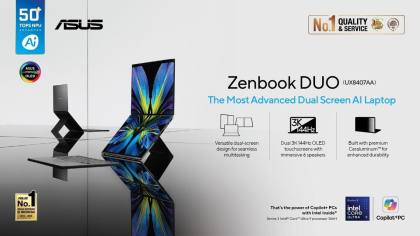 Laptop Core Ultra Terbaru untuk Performa Tinggi dan Fitur AI, ASUS Zenbook Duo (UX8407AA) Punya Dua Layar