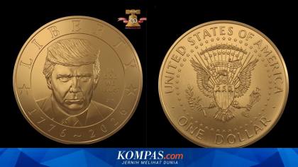 Koin 1 Dollar AS Bergambar Trump Dirilis, Langsung Ludes Dalam Hitungan Jam