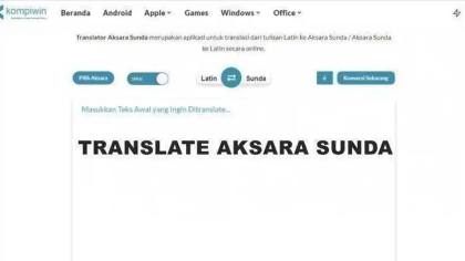 Cara Menerjemahkan Aksara Sunda ke Huruf Latin Online