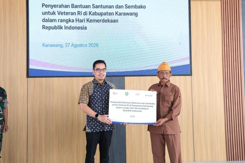 Peruri salurkan bantuan kepada 59 veteran di Karawang