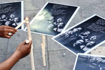 Jurnalis Surabaya gelar doa bersama untuk lima jurnalis yang hilang