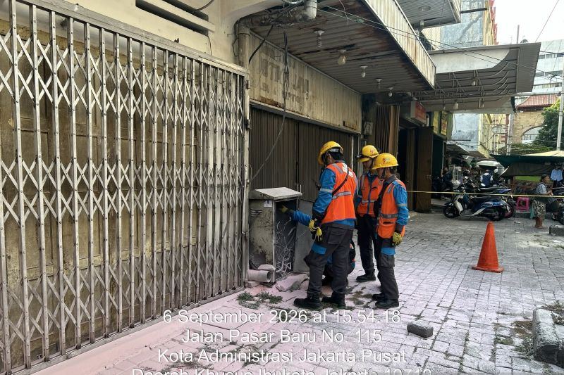 Kapolsek pastikan asap hitam di Pasar Baru akibat korsleting gardu