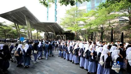 Mau Nonton Zulhas-Marshel,Pelajar Ramaikan Lampung Financial Festival