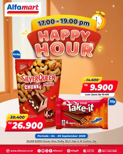 Promo Cokelat Alfamart Cuma 2 Jam Hari Ini, serta Diskon Susu, Kebutuhan Harian, Makanan Bayi dll
