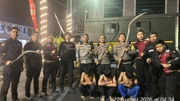 Polisi Tangkap 3 Pemuda Tawuran di Bogor, 7 Celurit Disita