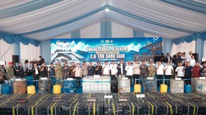 Kapal Tanzania Bawa Sabu Cair 2,6 Ton Ditangkap di RI, 10 ABK Ditahan