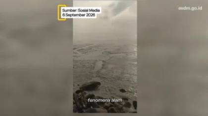 Viral Air Laut Surut karena Erupsi Anak Krakatau hingga Sebabkan Tsunami, Badan Geologi Beri Penjelasan