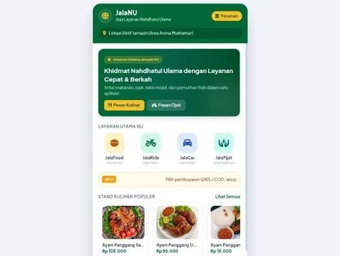 JalaNU, Layanan Digital untuk Transportasi, Makanan, hingga Pijat di Muktamar Ke-35 NU