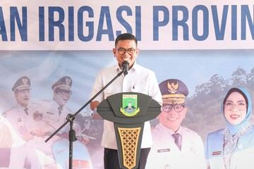 Belum Genap 2 Tahun Memimpin, Andra Soni Resmikan 7 Daerah Irigasi