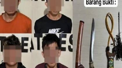 4 Pemuda Bawa Sajam dan Busur di Eks MTQ Kendari Ditangkap, Sempat Arahkan Ketapel ke Polisi