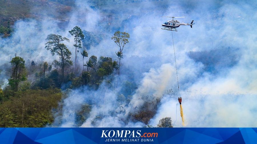 1,05 Juta Liter Air Diguyurkan dari Udara untuk Padamkan Karhutla Kalbar