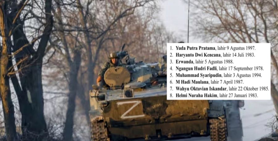 Ukraina Bongkar 8 WNI Diduga Jadi Tentara Rusia, Ada yang Disebut Berperang di Garda Depan