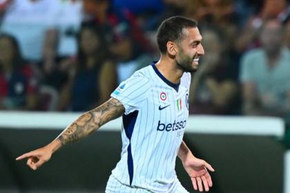 Gol cepat Hakan Calhanoglu bawa Inter Milan menang 1-0 atas Cagliari