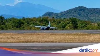Pesawat Cassa TNI Tergelincir di Landasan Pacu 21 Bandara Sultan Hasanuddin