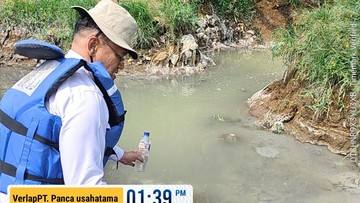 DLHK Banten Cek Dugaan Pencemaran Sungai Cisadane, Ambil Sampel 3 Industri