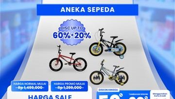 Serbu! Aneka Sepeda Banting Harga di Transmart Full Day Sale