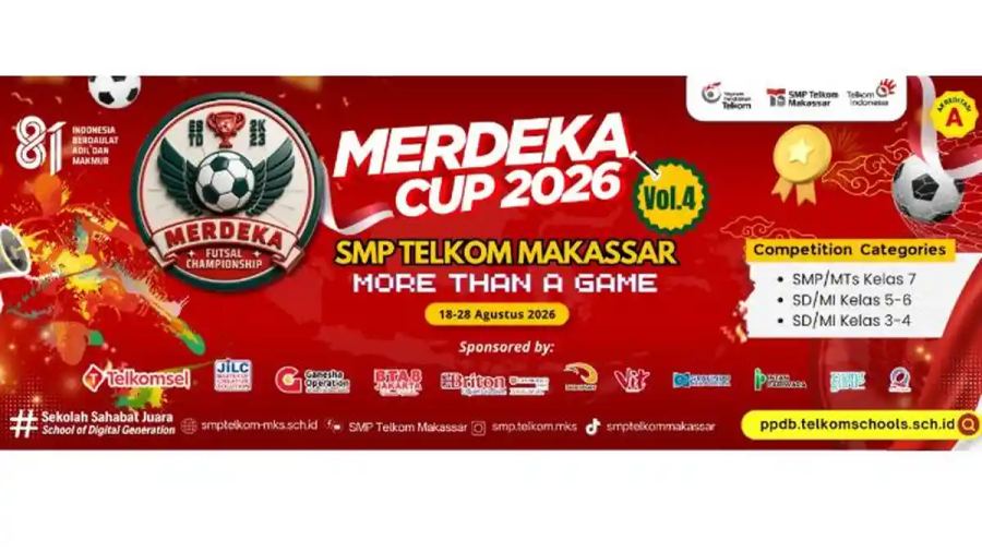 114 Tim Pelajar Adu Bakat di Futsal Merdeka Cup Vol. 4 SMP Telkom Makassar