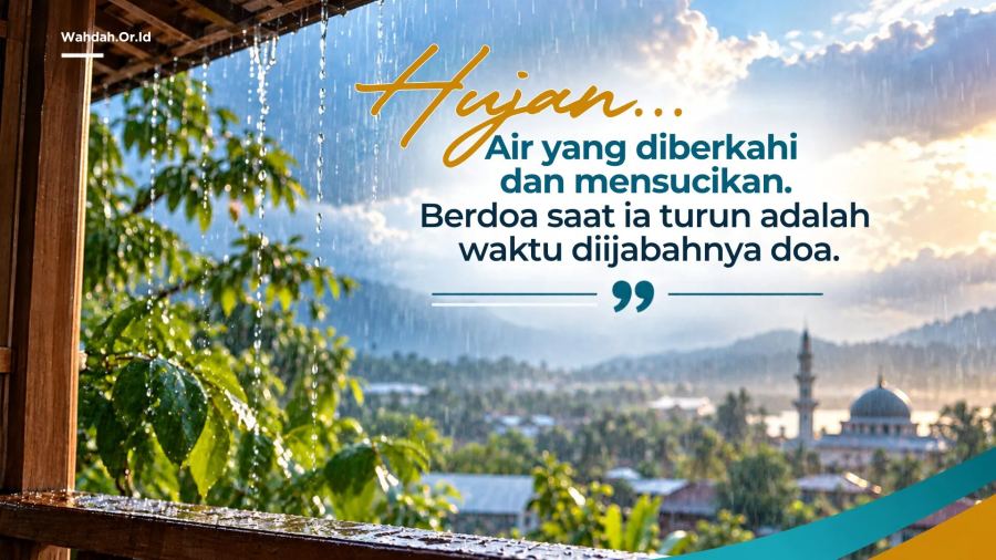Doa Ketika Hujan Turun: Allahumma Shoyyiban Nafi’an dan Artinya