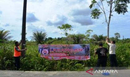 BPBD Aceh Barat Pasang Spanduk di Lima Titik Rawan Cegah Karhutla