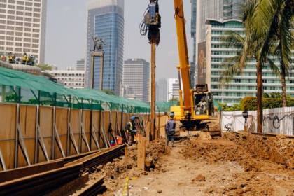 Konstruksi ruang multifungsi Stasiun Bundaran HI capai 23,52 persen