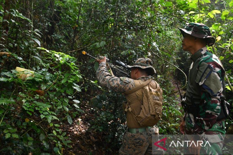 Personel TNI, AS, Jepang dan Korsel latihan bertahan hidup di hutan