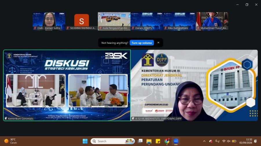Kemenkum Sultra Ikuti Diskusi Strategi Kebijakan Penataan Regulasi | LPP RRI
