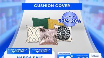 Sarung Bantal Sofa Diobral di Transmart Full Day Sale