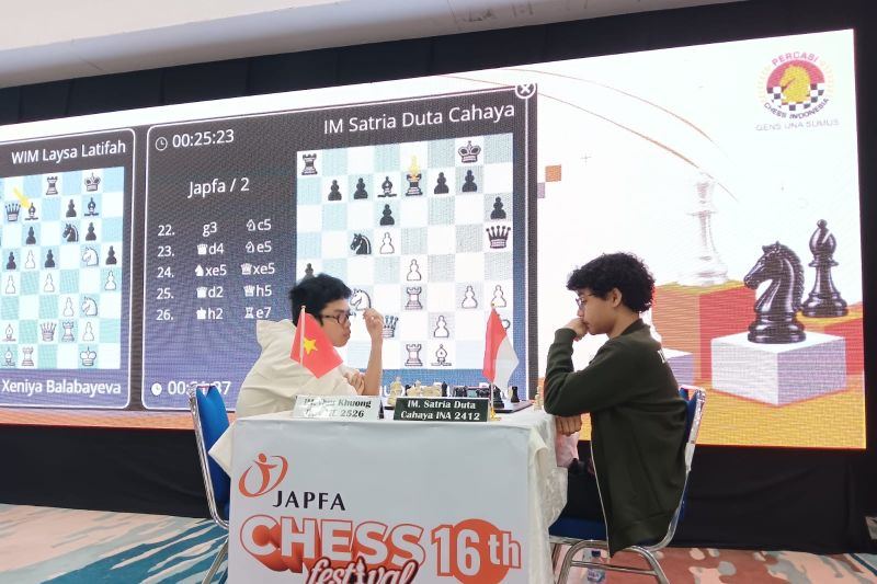 Satria Duta belum peroleh kemenangan di JAPFA Chess Festival