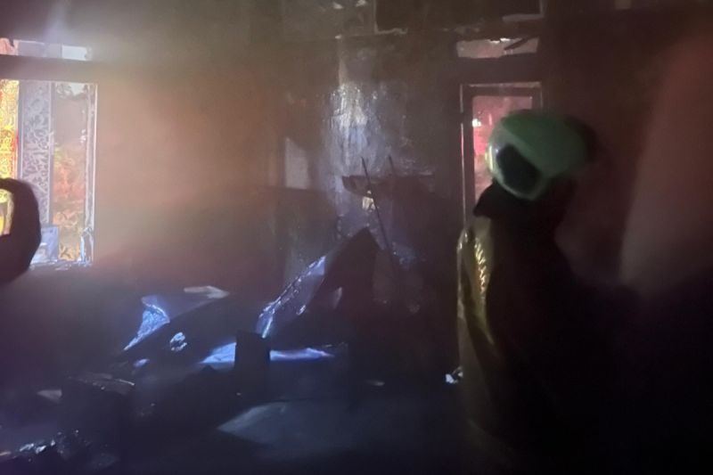 Posko Ormas GRIB Jaya di Kebon Jeruk Jakbar terbakar