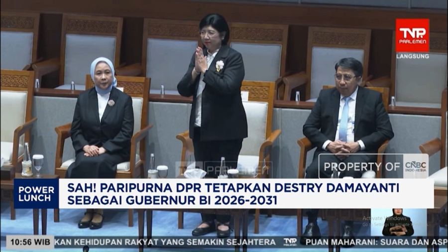 Paripurna DPR Tetapkan Destry Damayanti Sebagai Gubernur BI 2026-2031