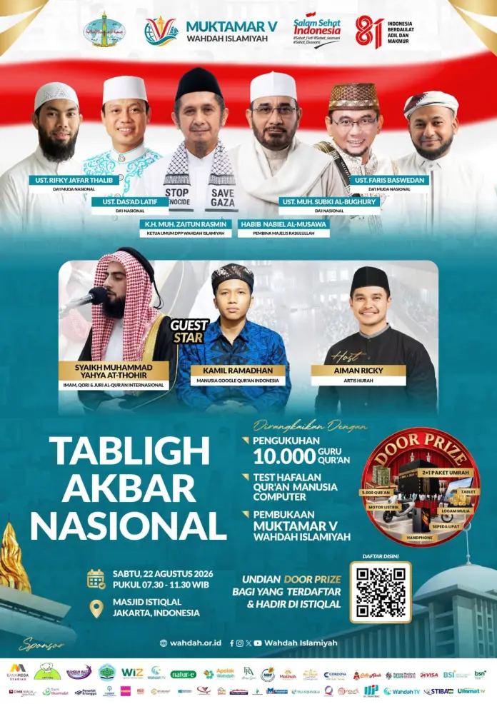 Simbol Persatuan Umat, Deretan Da’i Papan Atas Siap Meriahkan Muktamar V Wahdah Islamiyah
