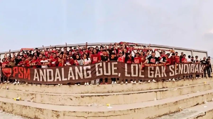 PSM Makassar Tak Sendiri Lawan Persib, GUE PSM dan The Macz Man Zona Bandung Hadir Mendukung