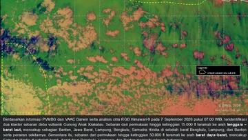 Update Abu Vulkanik Anak Krakatau Masih Menyebar di Wilayah Ini Senin Pagi
