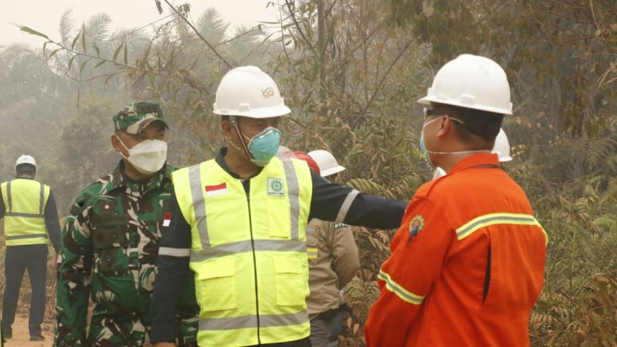 Tangani Karhutla Mempawah, Bos Antam Turun Langsung Pantau Pemadaman