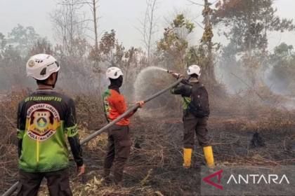 Tim SAR Polda Kalbar patroli pembasahan lahan terbakar