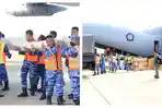 Bawa 50 Pompa Air dan 19 Koli Masker, Pesawat A-400M TNI AU Tiba di Lanud Sjamsudin Noor Kalsel