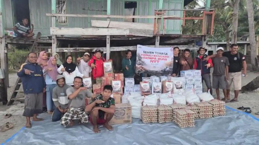 Semen Tonasa Salurkan Bantuan Bahan Pokok untuk Korban Gempat NTT